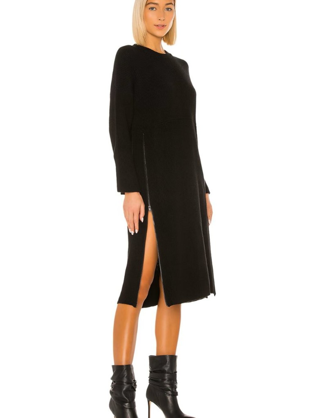 One Teaspoon Zip Oversized Ribbed Knit Dress Size XXS